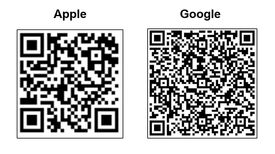 QR-Codes für Apple und Google für die Abfall-App