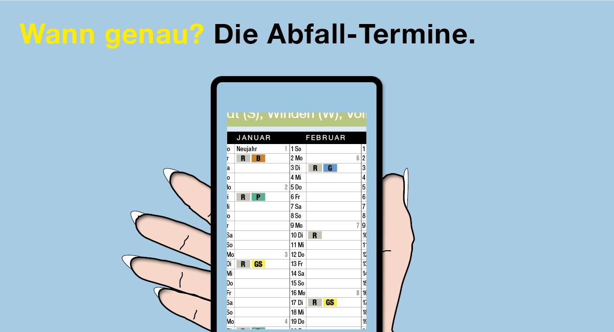 Wann genau? Die Abfall-Termine.